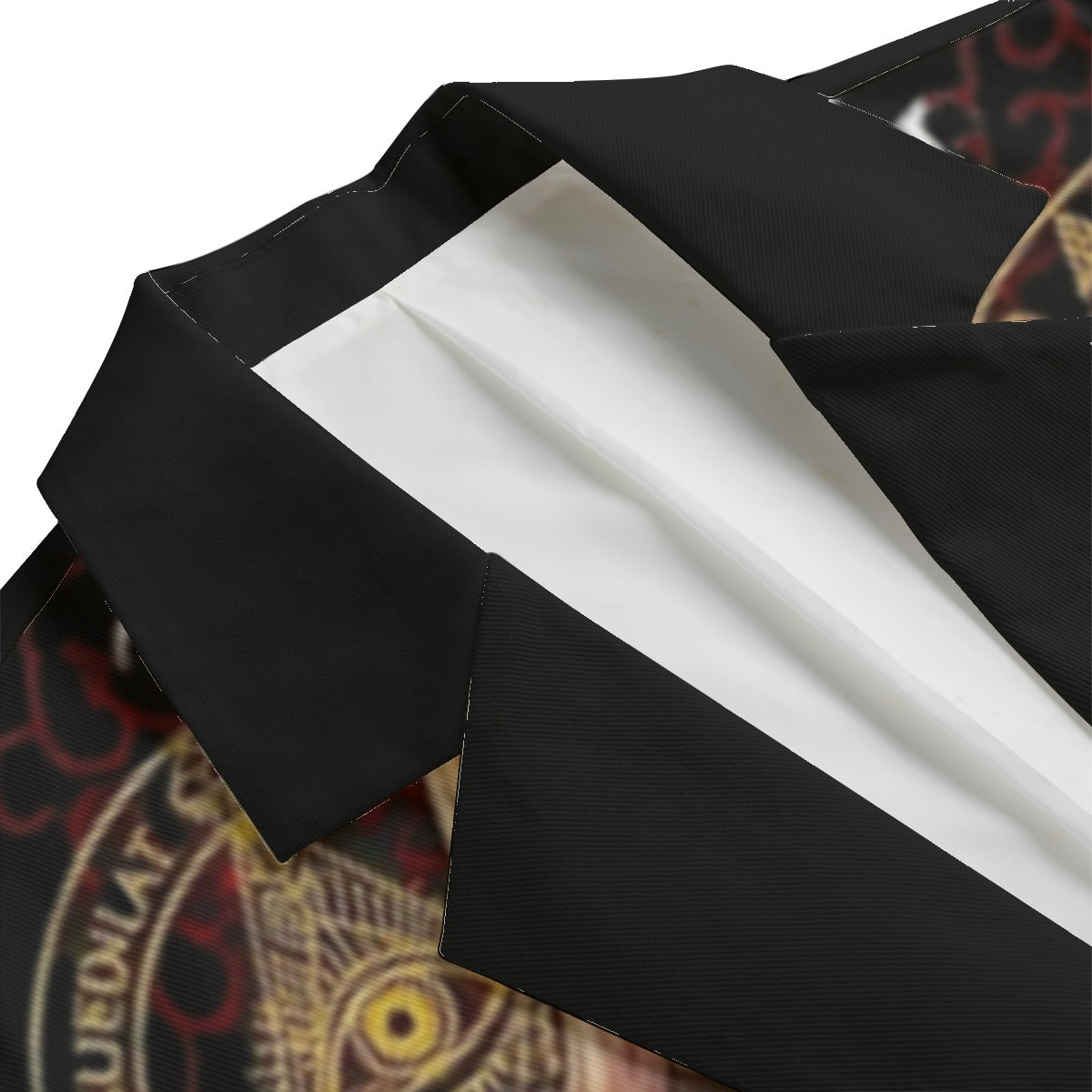 All-Over Print Men's Casual Flat Lapel Collar Blazer | 245GSM Cotton