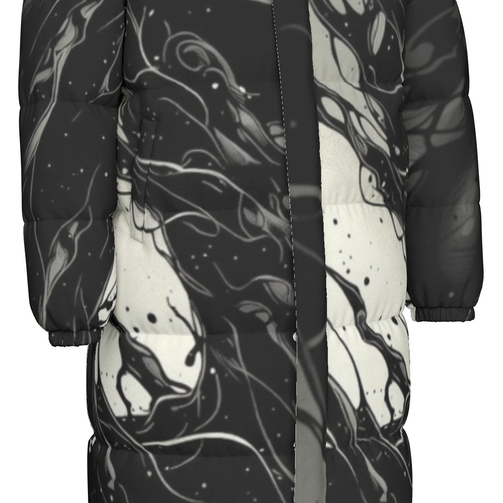 All-Over Print Unisex Long Down Jacket