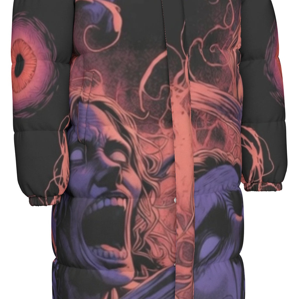 All-Over Print Unisex Long Down Jacket