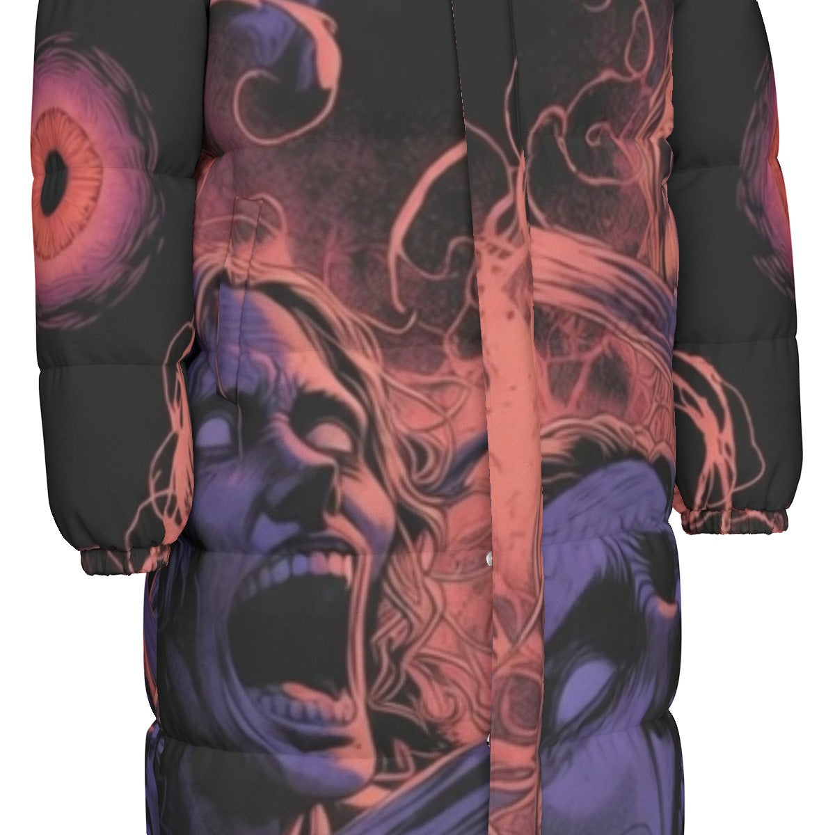 All-Over Print Unisex Long Down Jacket