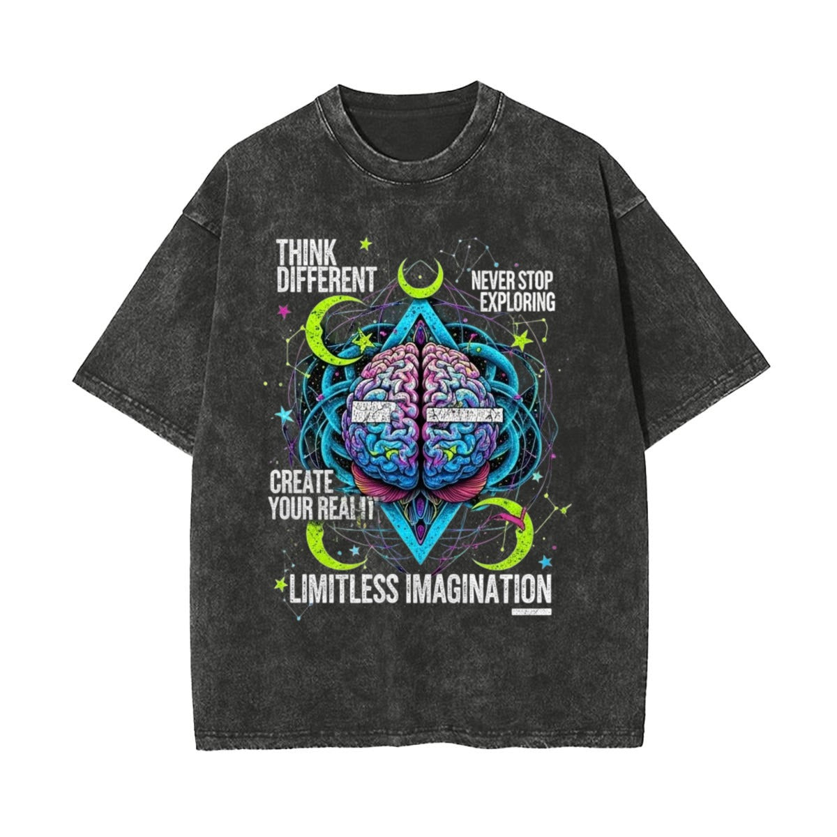 Unisex Heavyweight Washed T-shirt Printed in USA|250GSM Cotton DTF Double-sided
