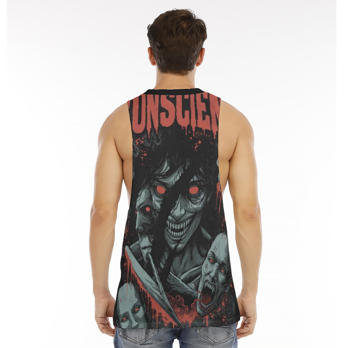 All-Over Print Men's O-neck Long Tank Top