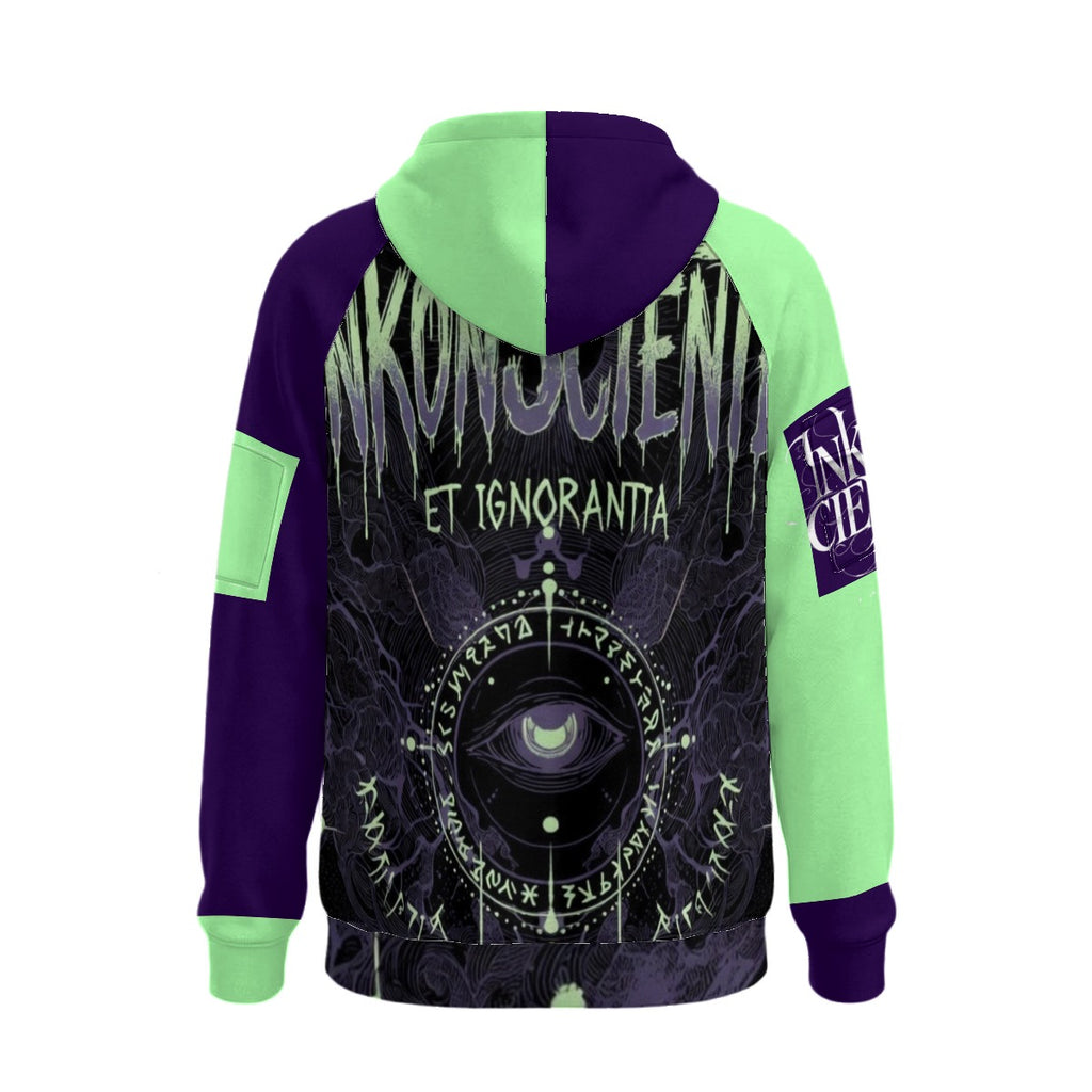 All-Over Print Men’s Fleece Half-Zip Hoodie With Arm Pockets