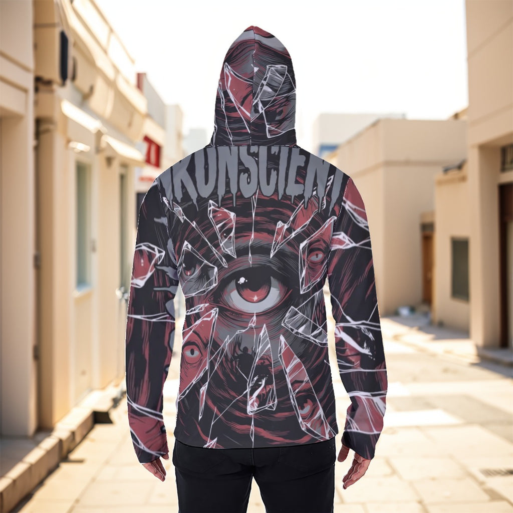 Eco-friendly All-Over Print Men's Masked Hoodie