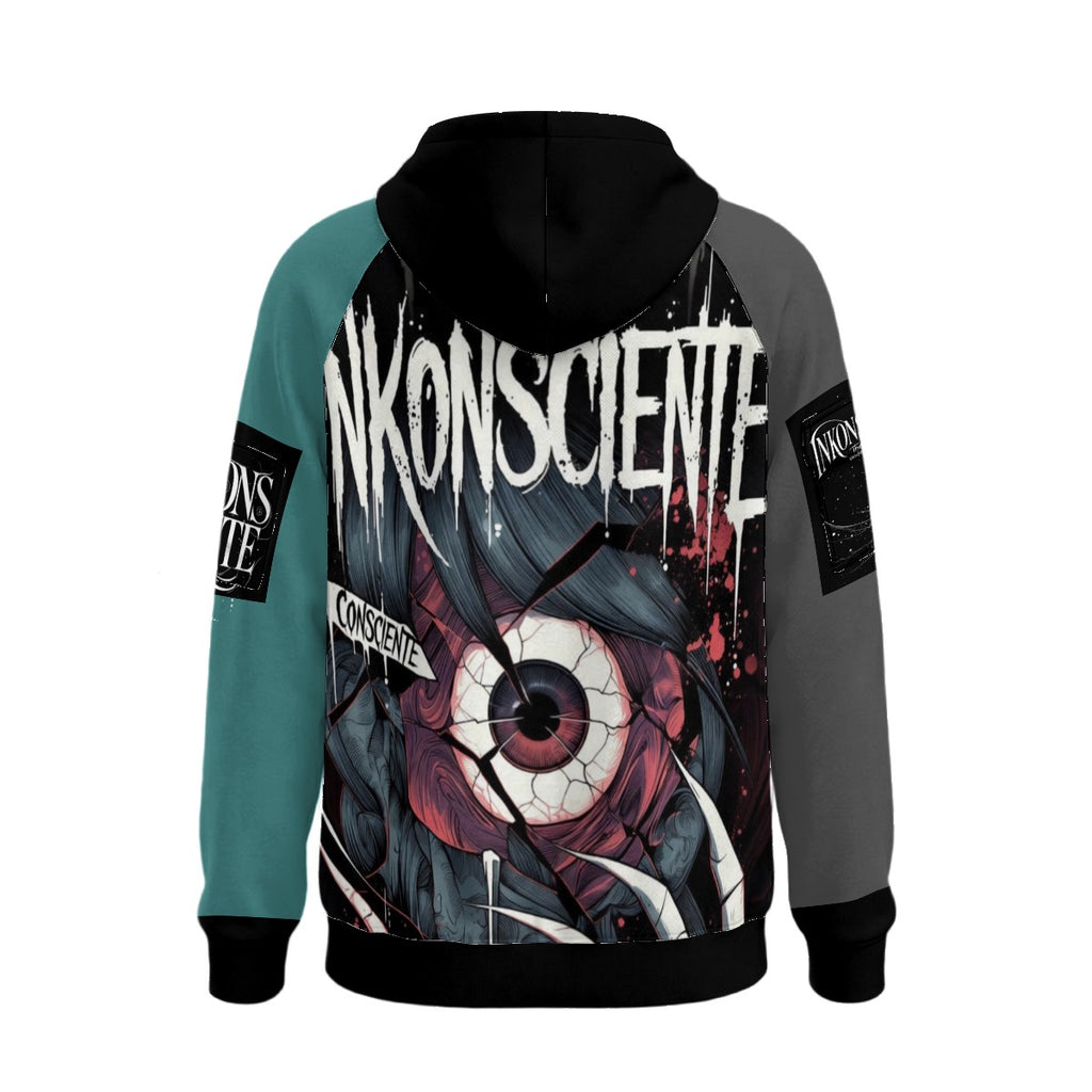 All-Over Print Men’s Fleece Half-Zip Hoodie With Arm Pockets