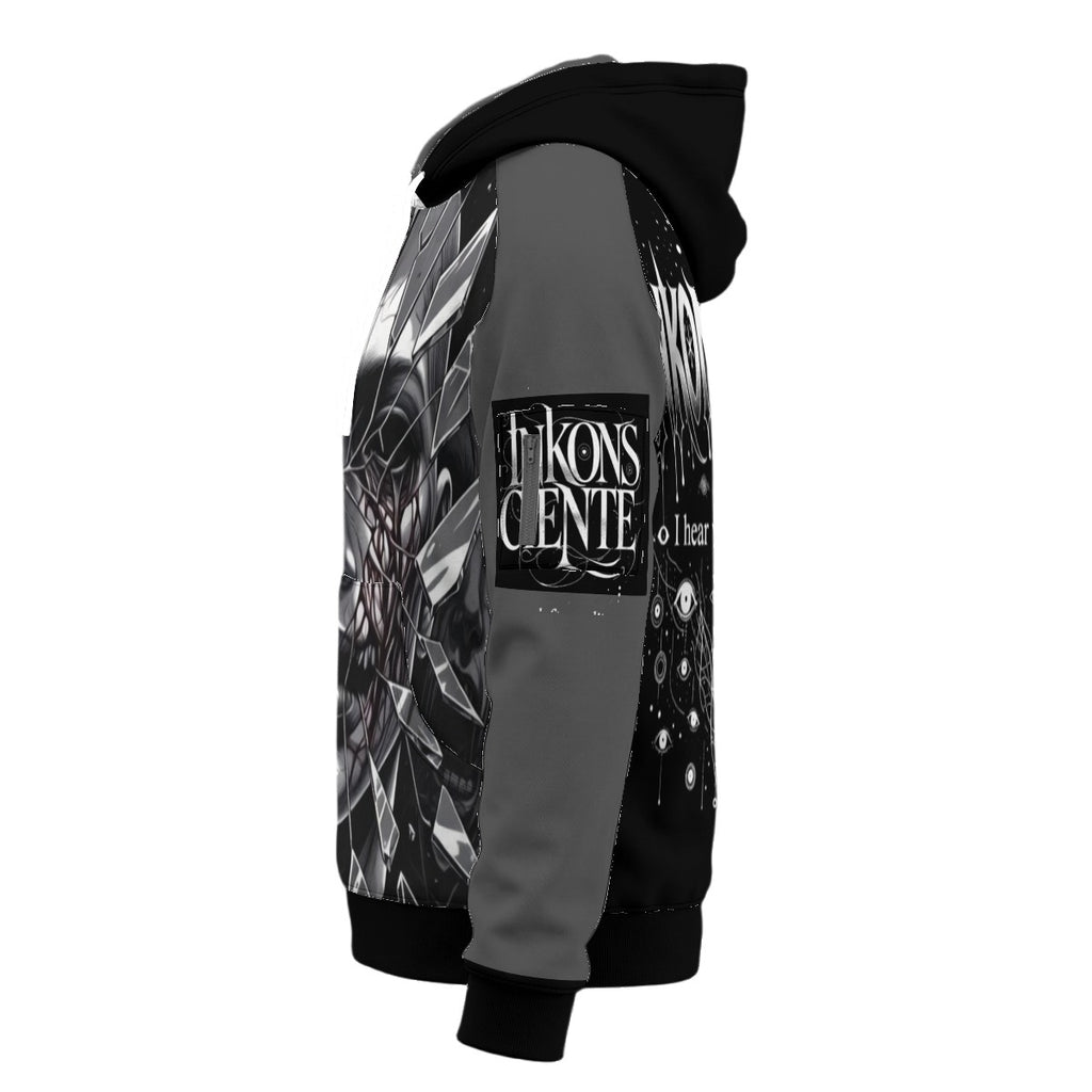 All-Over Print Men’s Fleece Half-Zip Hoodie With Arm Pockets