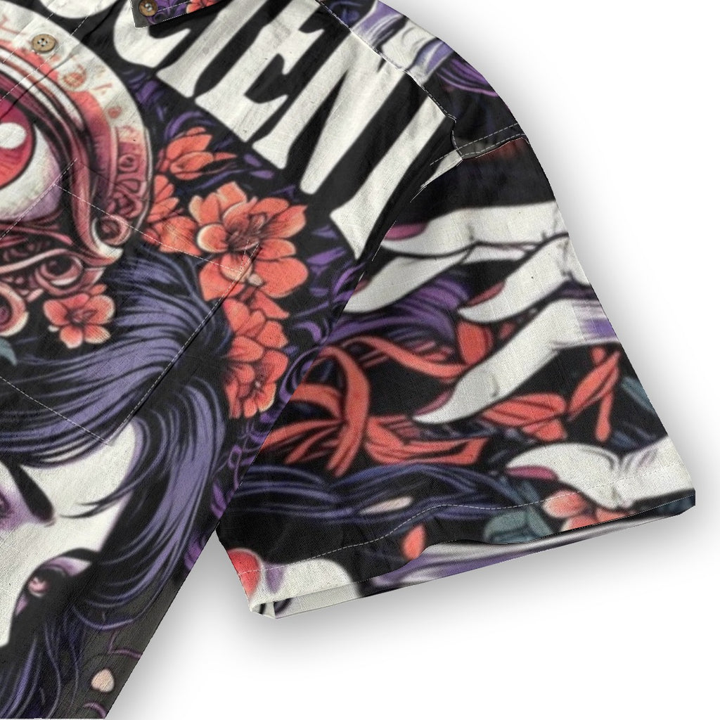 All-Over Print Men's Breathable Cotton Shirt|125GSM