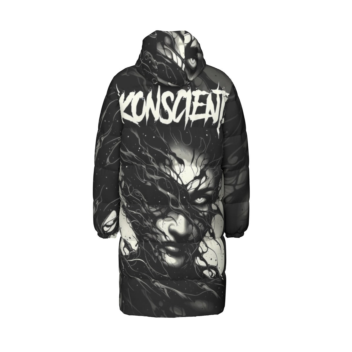 All-Over Print Unisex Long Down Jacket
