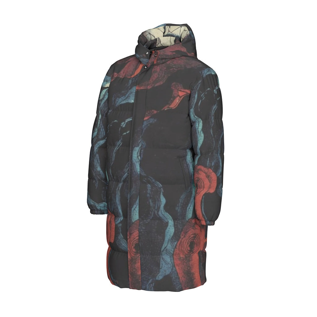 All-Over Print Unisex Long Down Jacket