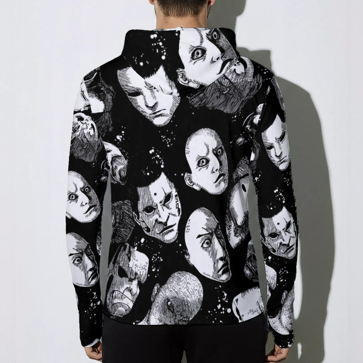 All-Over Print Men's Sunscreen  Sports Hoodie With Thumb Holes