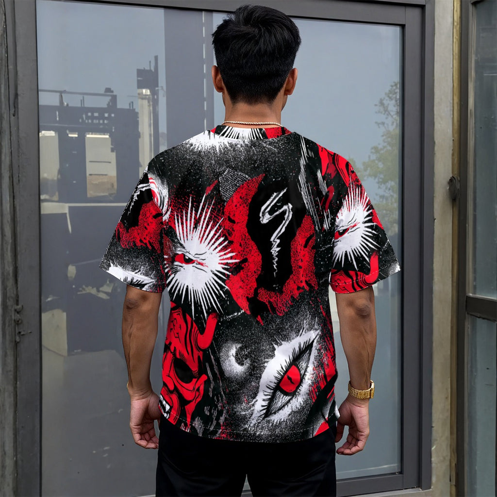 All-Over Print Unisex Drop-shoulder T-shirt|180GSM