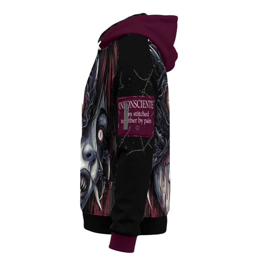 All-Over Print Men’s Fleece Half-Zip Hoodie With Arm Pockets