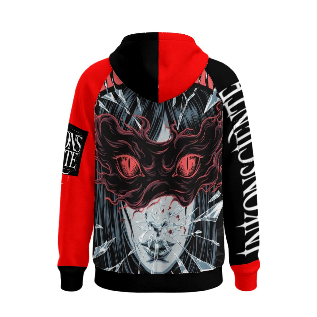 All-Over Print Men’s Fleece Half-Zip Hoodie With Arm Pockets