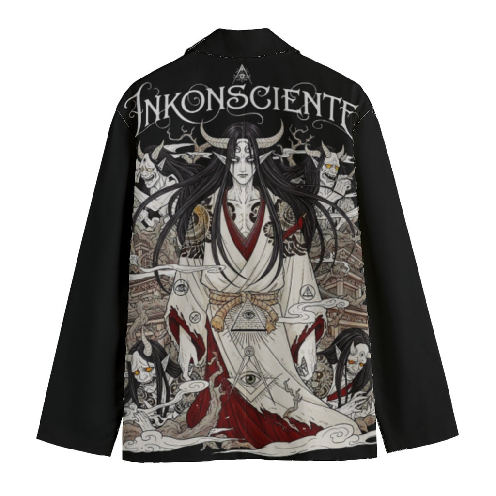 All-Over Print Men's Casual Flat Lapel Collar Blazer | 245GSM Cotton
