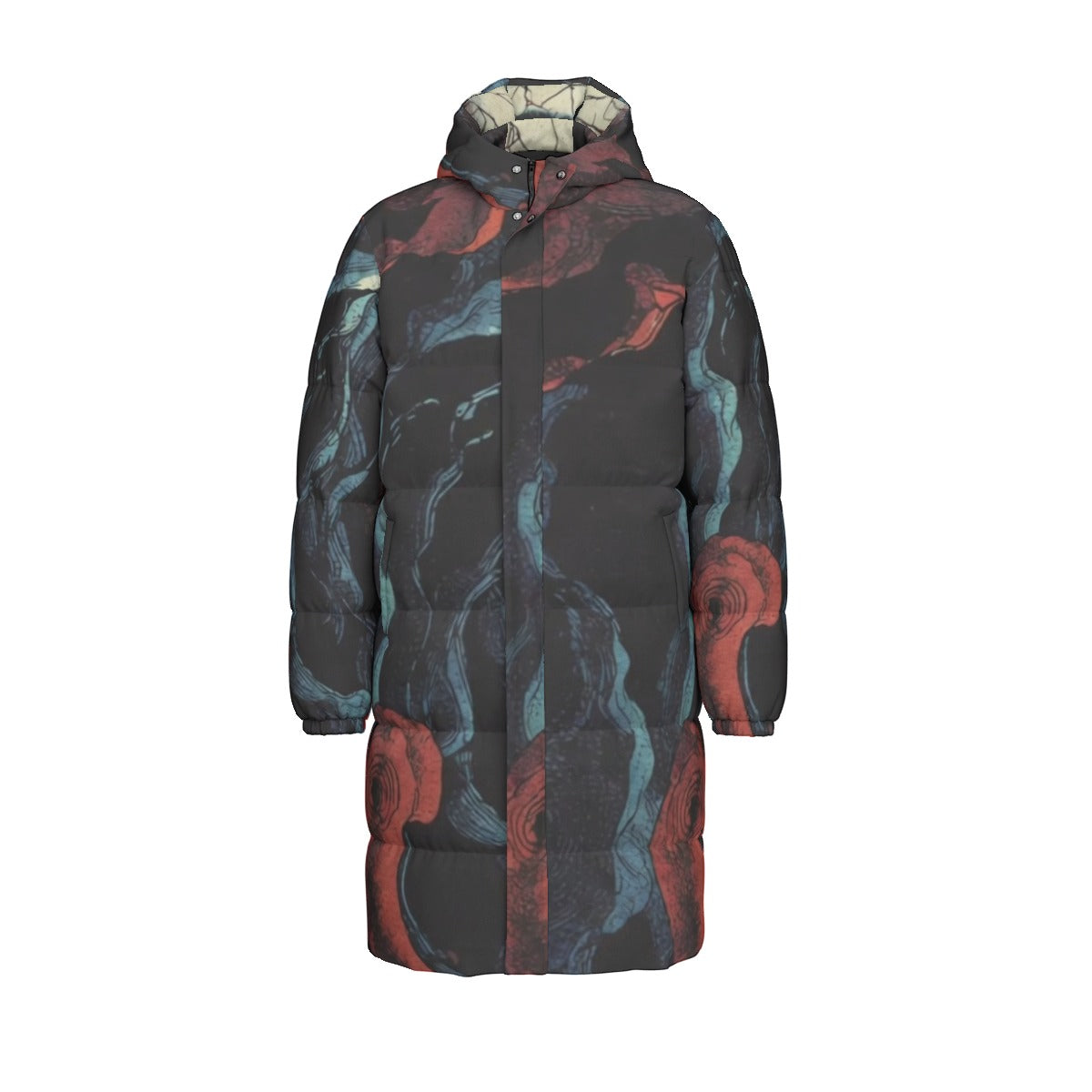 All-Over Print Unisex Long Down Jacket