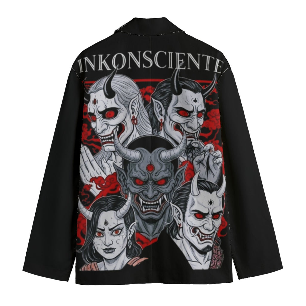 All-Over Print Men's Casual Flat Lapel Collar Blazer | 245GSM Cotton