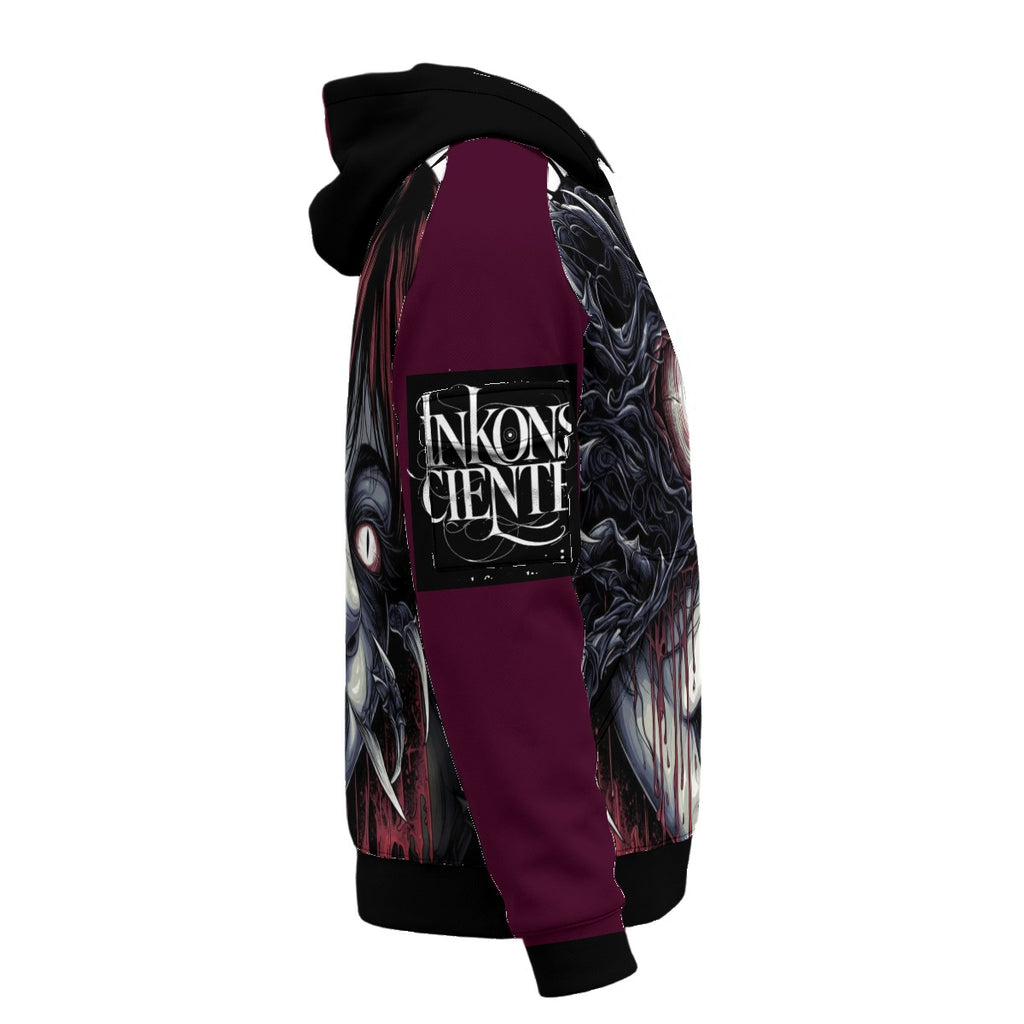 All-Over Print Men’s Fleece Half-Zip Hoodie With Arm Pockets