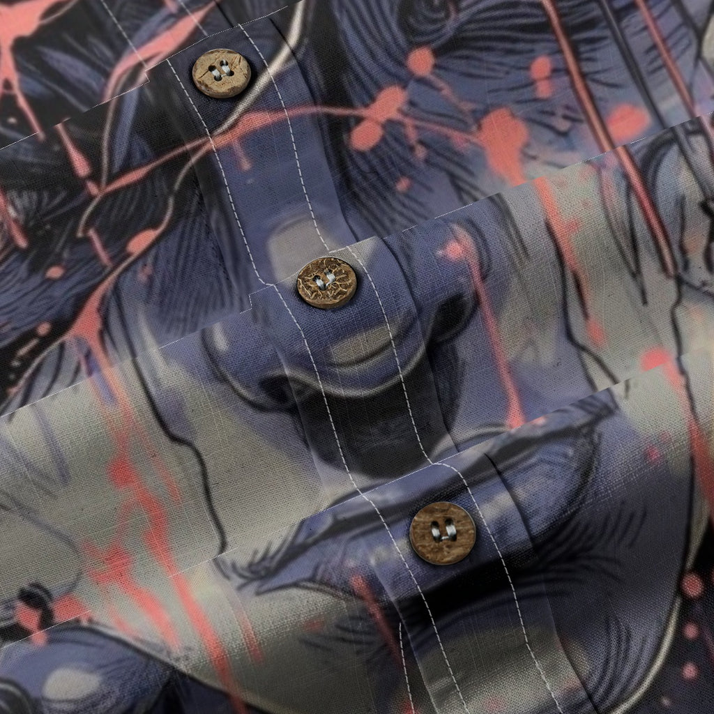 All-Over Print Men's Breathable Cotton Shirt|125GSM