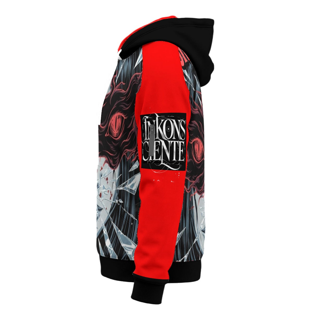 All-Over Print Men’s Fleece Half-Zip Hoodie With Arm Pockets
