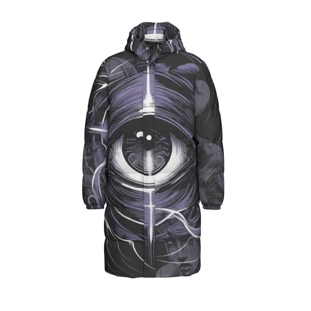 All-Over Print Unisex Long Down Jacket