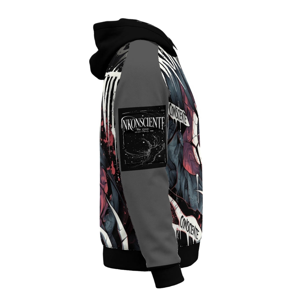 All-Over Print Men’s Fleece Half-Zip Hoodie With Arm Pockets