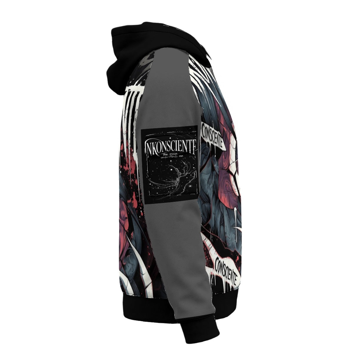 All-Over Print Men’s Fleece Half-Zip Hoodie With Arm Pockets