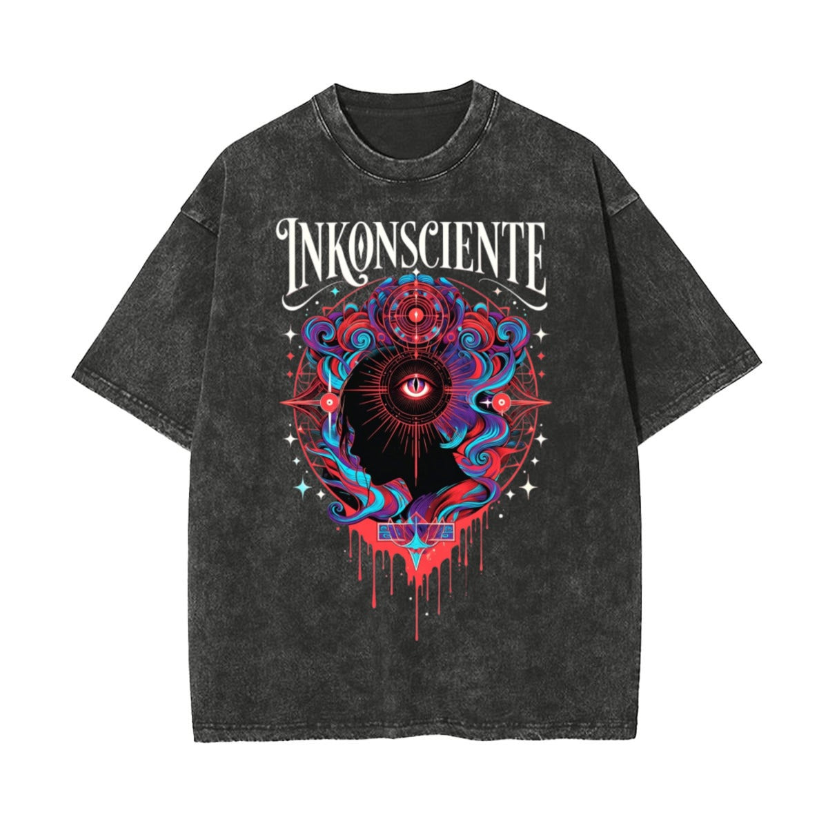 Unisex Heavyweight Washed T-shirt Printed in USA|250GSM Cotton DTF Double-sided