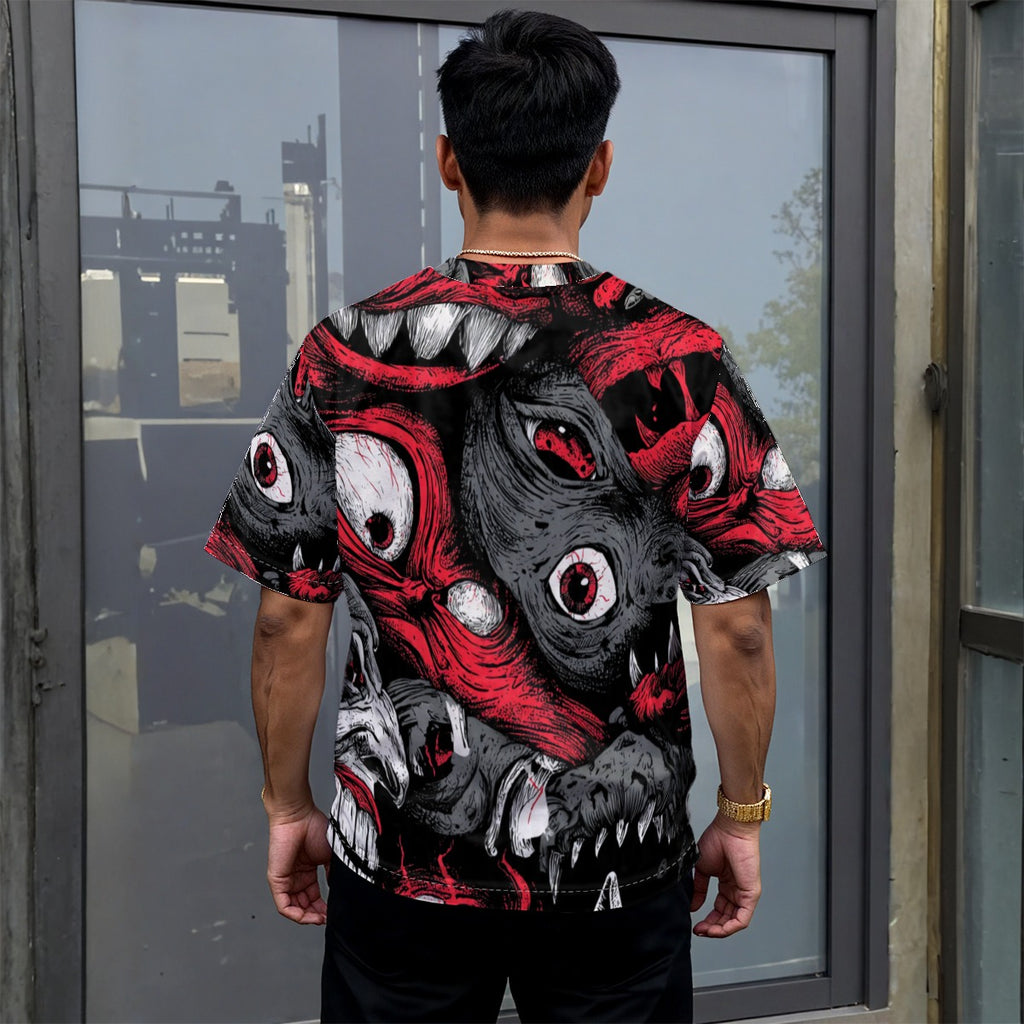 All-Over Print Unisex Drop-shoulder T-shirt|180GSM