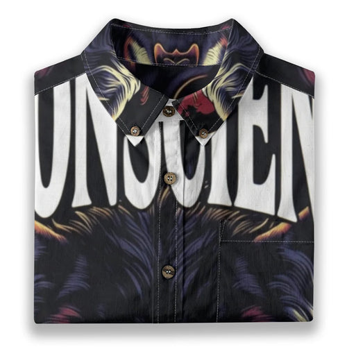 All-Over Print Men's Breathable Cotton Shirt|125GSM