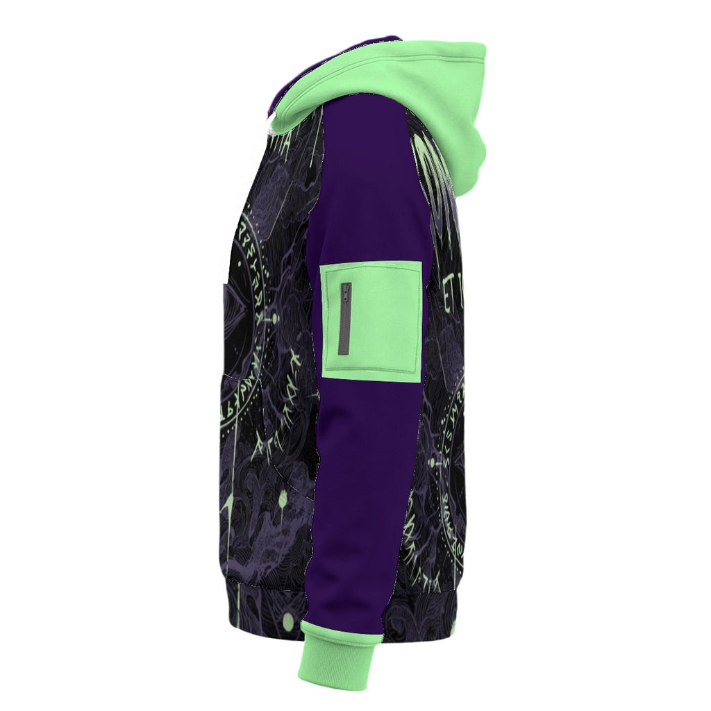 All-Over Print Men’s Fleece Half-Zip Hoodie With Arm Pockets