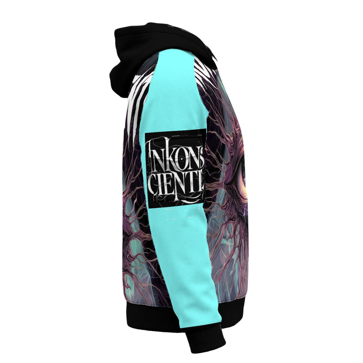 All-Over Print Men’s Fleece Half-Zip Hoodie With Arm Pockets