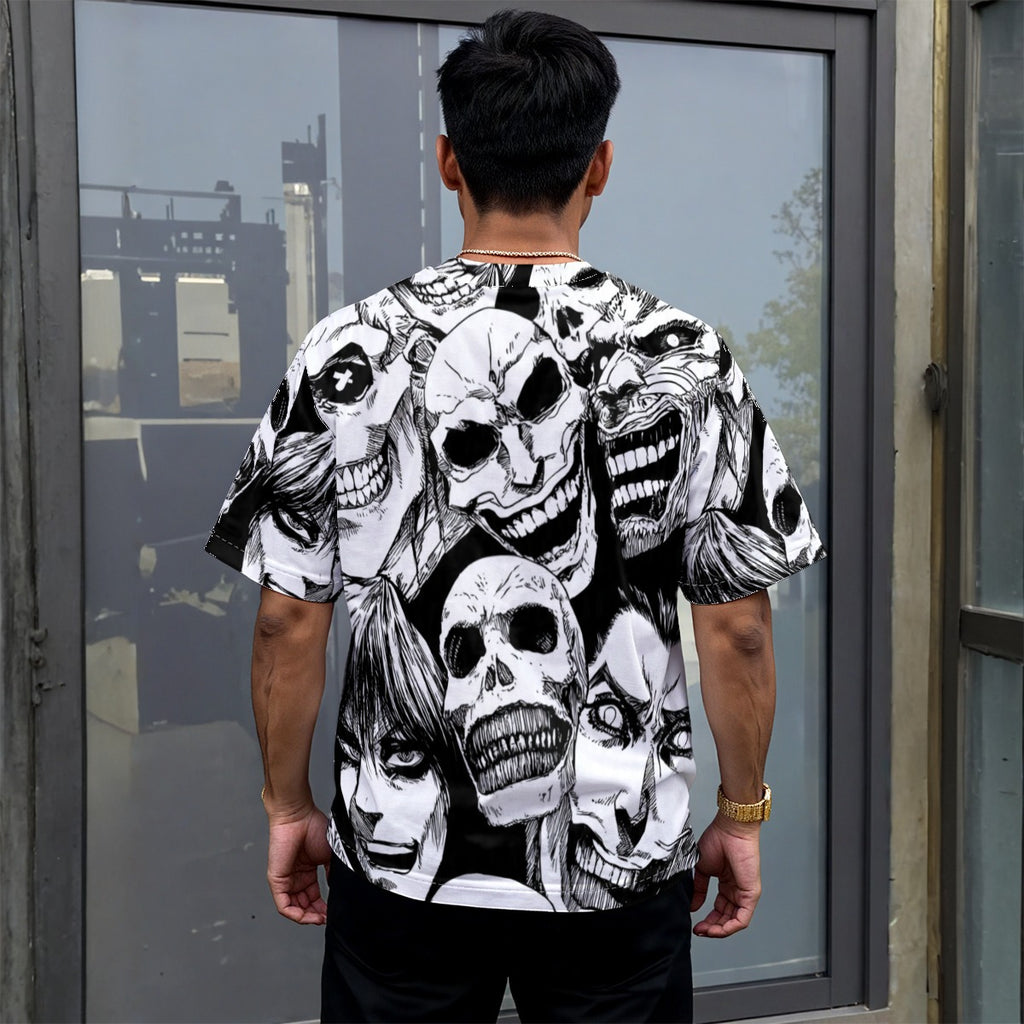 All-Over Print Unisex Drop-shoulder T-shirt|180GSM