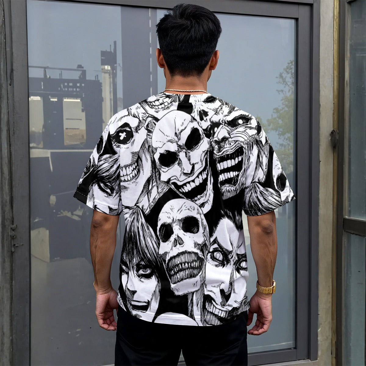 All-Over Print Unisex Drop-shoulder T-shirt|180GSM