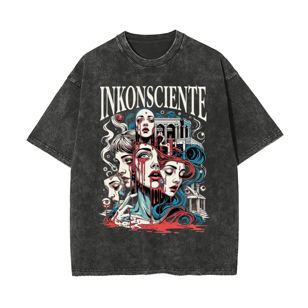 Unisex Heavyweight Washed T-shirt Printed in USA|250GSM Cotton DTF Double-sided