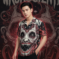 All-Over Print Men's Breathable Cotton Shirt|125GSM