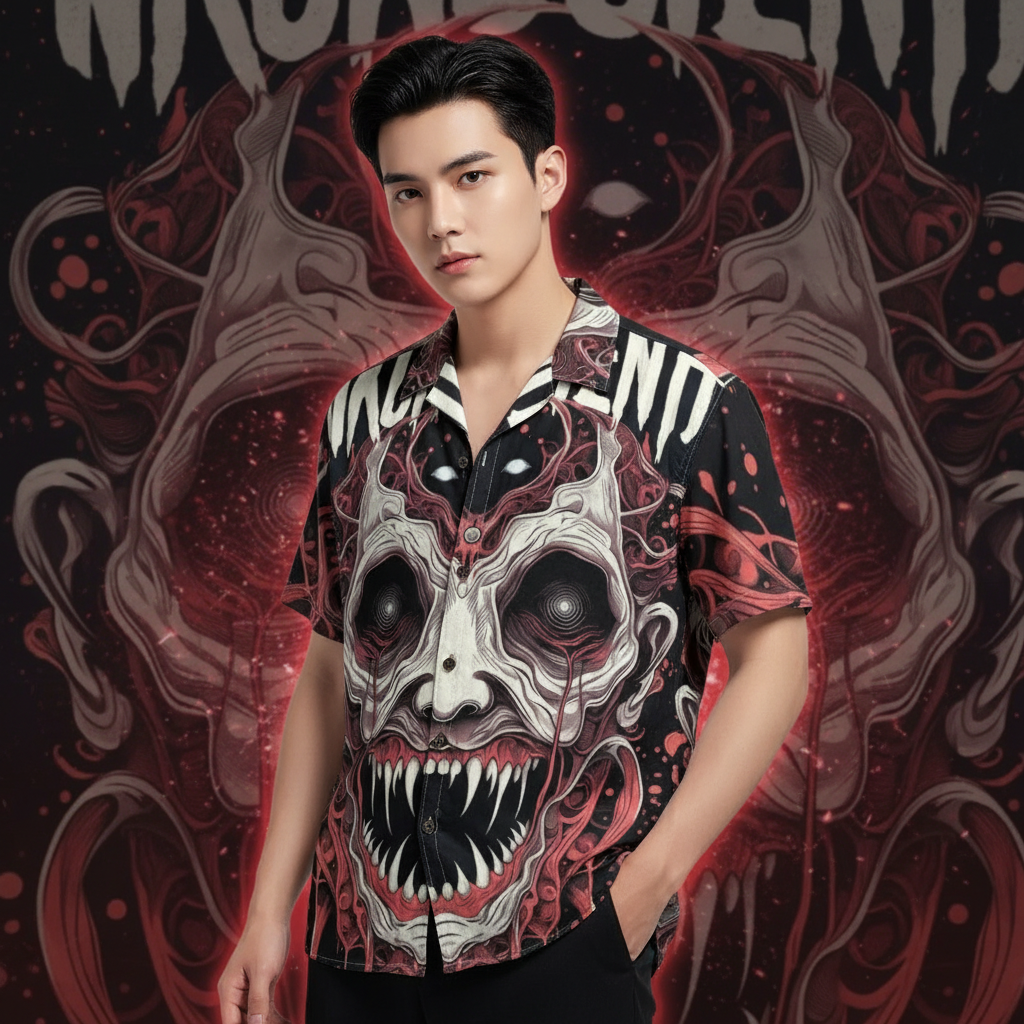 All-Over Print Men's Breathable Cotton Shirt|125GSM