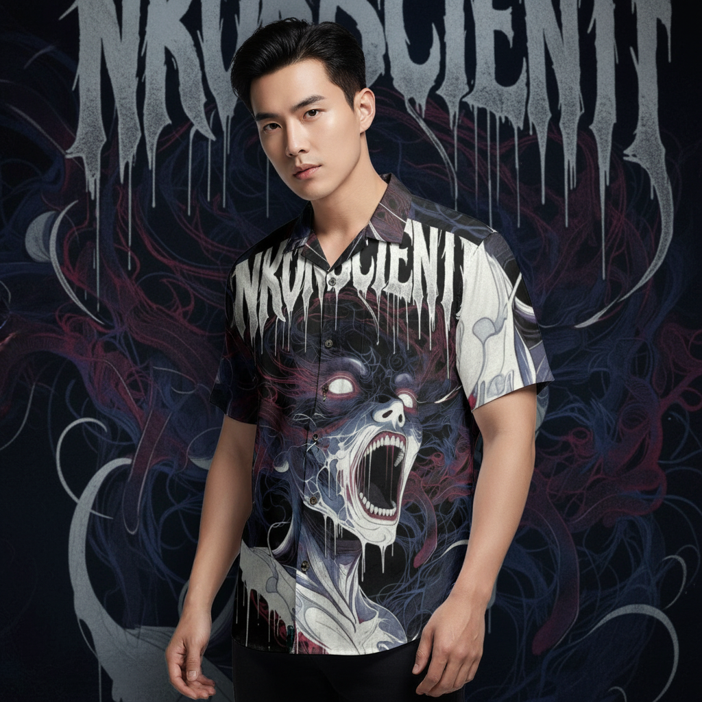 All-Over Print Men's Breathable Cotton Shirt|125GSM