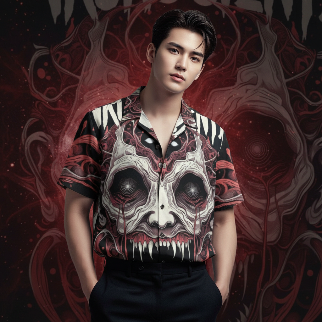 All-Over Print Men's Breathable Cotton Shirt|125GSM