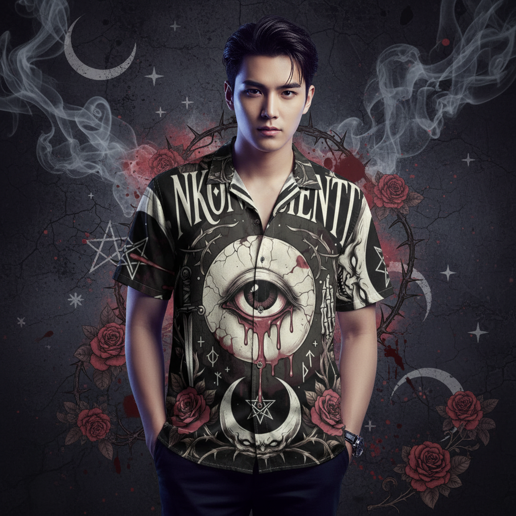 All-Over Print Men's Breathable Cotton Shirt|125GSM