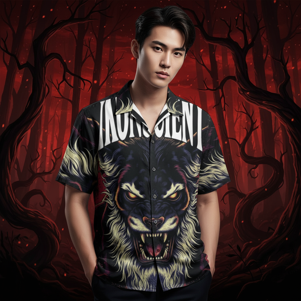 All-Over Print Men's Breathable Cotton Shirt|125GSM