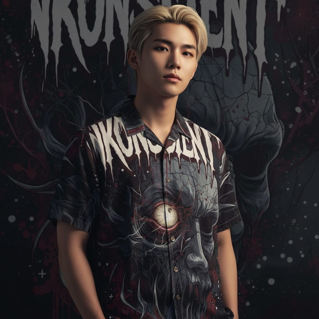 All-Over Print Men's Breathable Cotton Shirt|125GSM