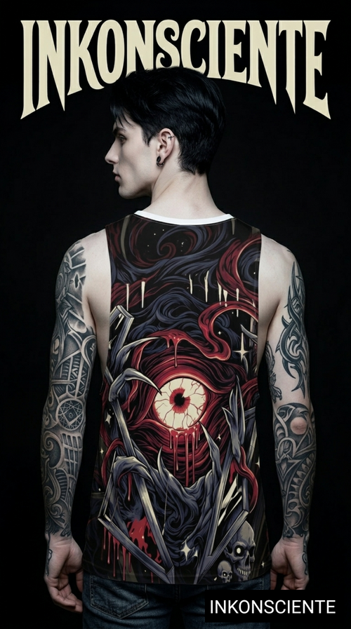 All-Over Print Men's O-neck Long Tank Top