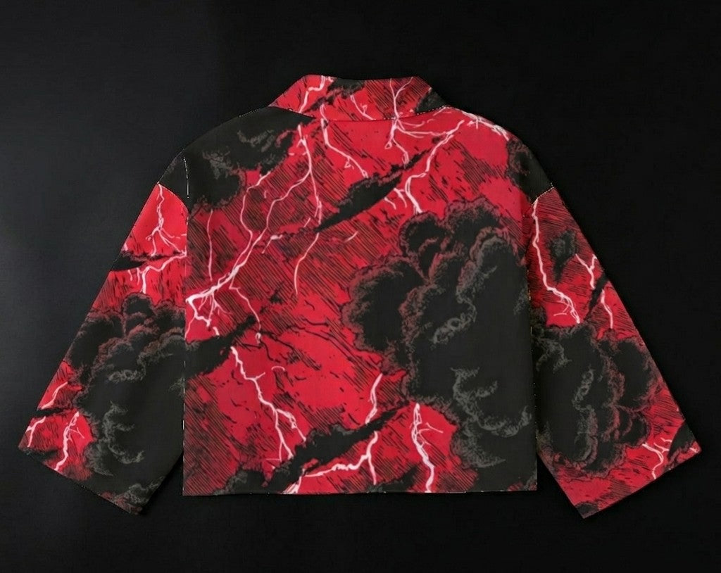 All-Over Print Women's Cropped Jacket | 245GSM Cotton