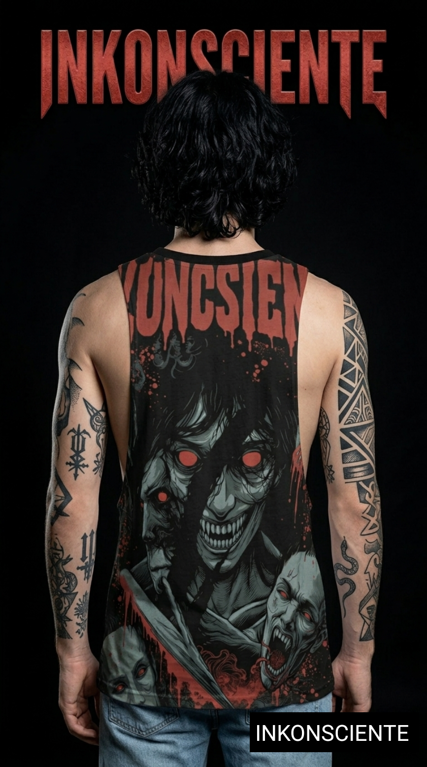 All-Over Print Men's O-neck Long Tank Top