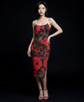 All-Over Print Women's Back Cross Cami Dress