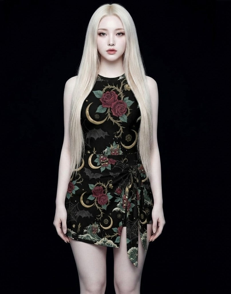 All-Over Print Women's Sleeveless Bodysuit Dress