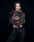 All-Over Print Women's Turtleneck Long Sleeve Jumpsuits