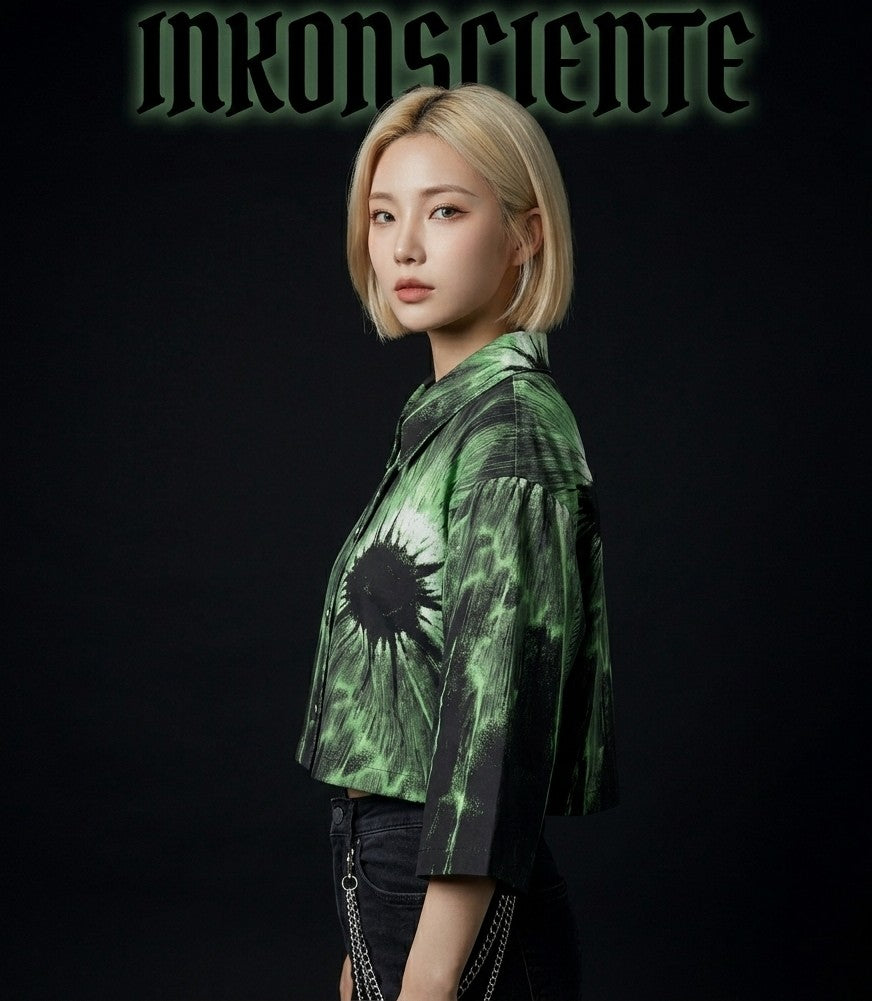 All-Over Print Women's Cropped Jacket | 245GSM Cotton