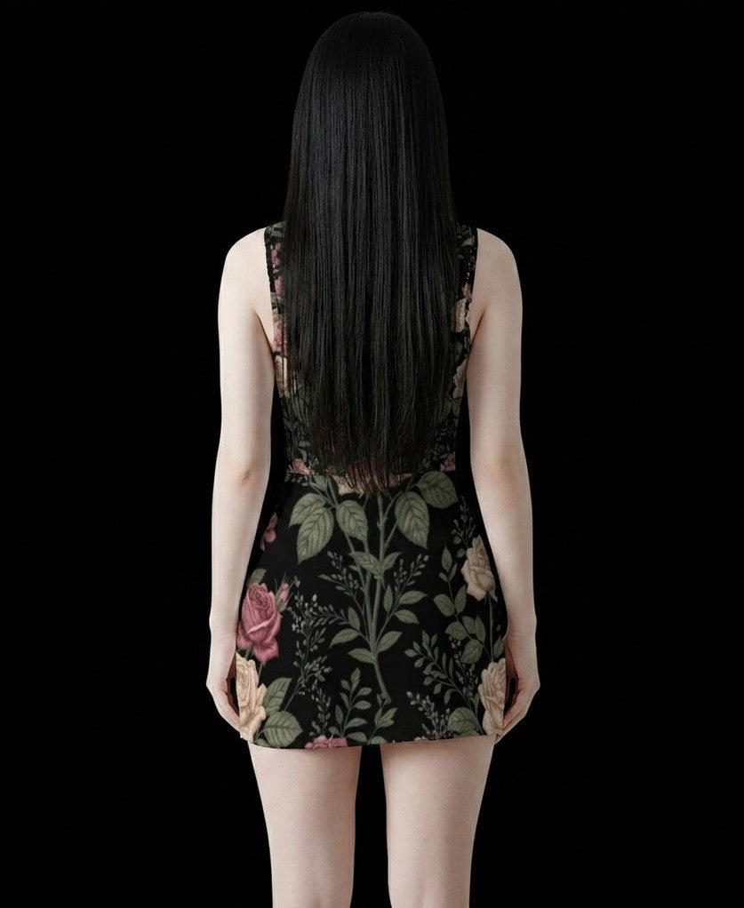 All-Over Print Women's Sleeveless Bodysuit Dress