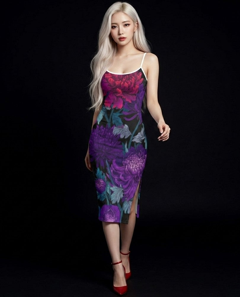 All-Over Print Women's Back Cross Cami Dress
